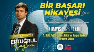 “Bir Başarı Hikâyesi” Söyleşisinde Ertuğrul Sağlam’ı Ağırlayacağız